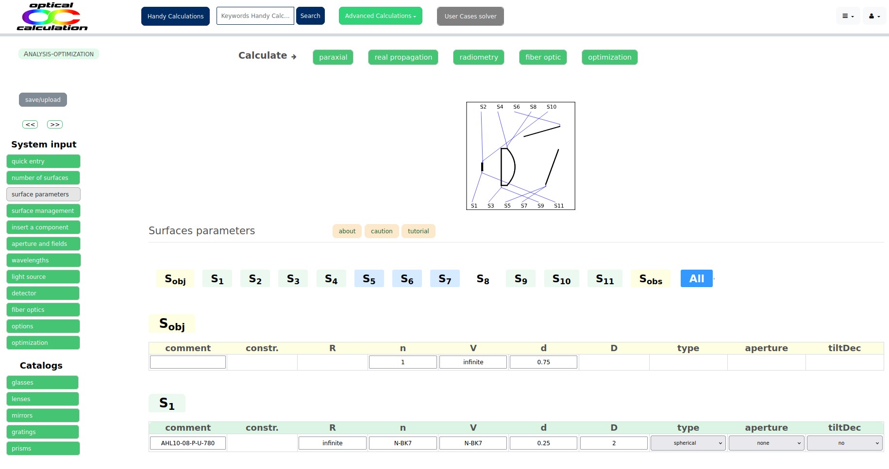 new Advanced Calculations interface