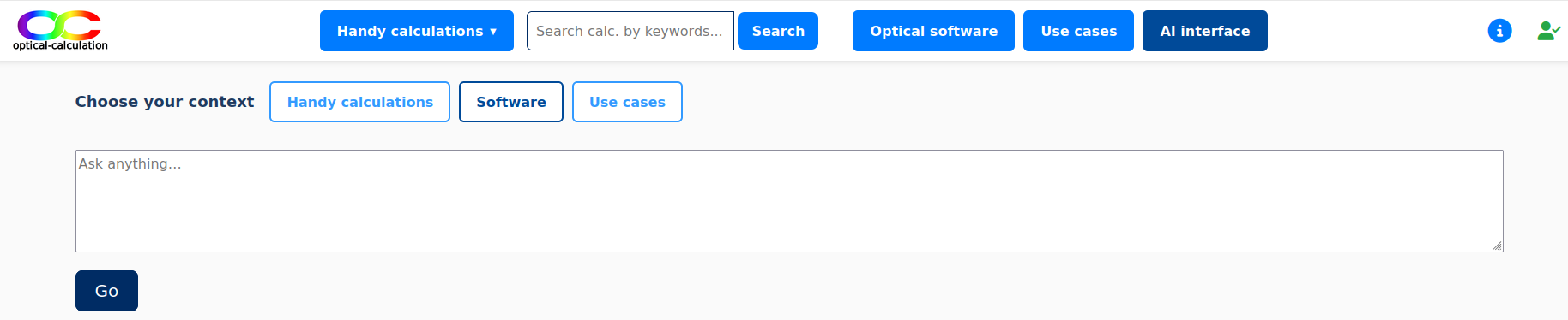 AI interface button