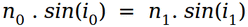 refraction/reflexion formula