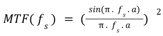 theoretical MTF of a camera