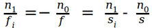 paraxial conjugation formula