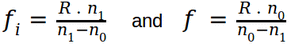 paraxial parameters formula