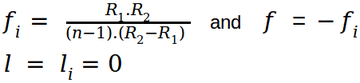 paraxial parameters formula