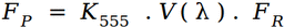 radiometry-photometry formula