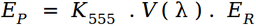 radiometry-photometry formula