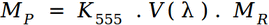 radiometry-photometry formula