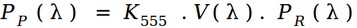 radiometry-photometry formula