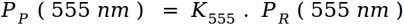 radiometry-photometry formula