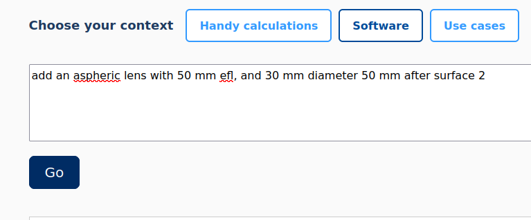 AI interface prompt